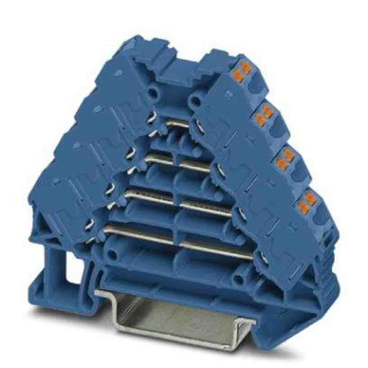 Phoenix Contact 3270118 PTRV Series Blue, 0.14 → 2.5mm², Push In Termination