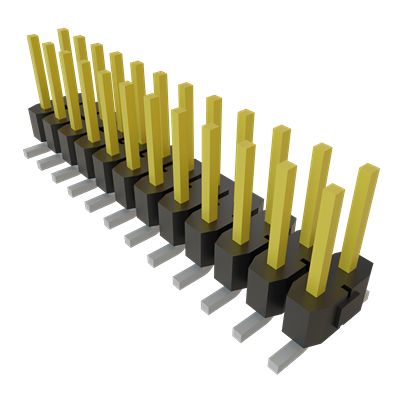 Samtec TSM Series Vertical Surface PCB Header, 24 Contact(s), 2.54 mm Pitch, 2 Row, Unshrouded