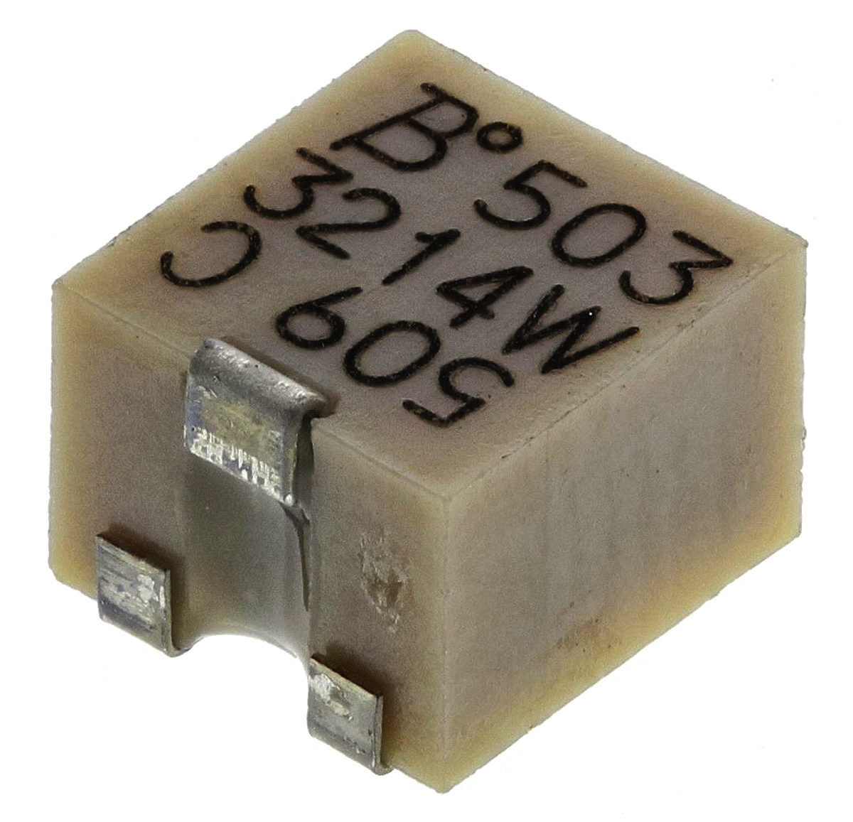 50kΩ, SMD Trimmer Potentiometer 0.25W Top Adjust Bourns, 3214