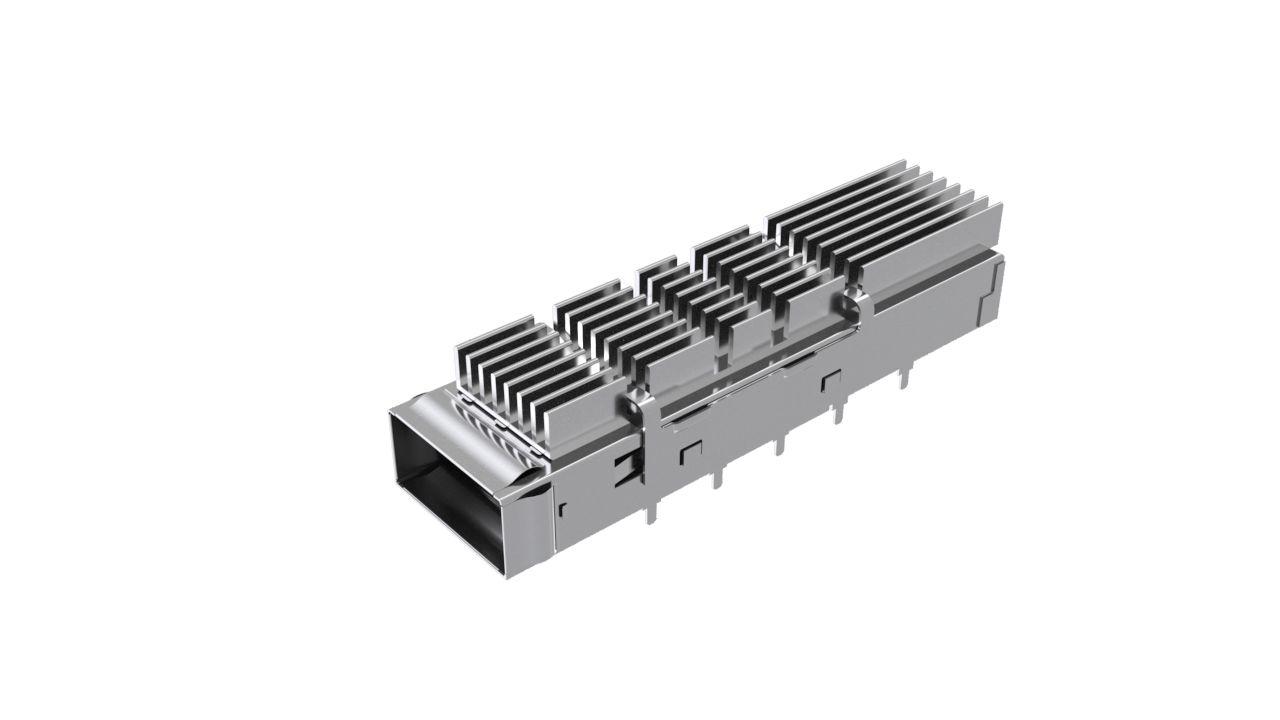 Amphenol Communications Solutions QSFP-DD I/O Connector Plug 76-Position, UE36C1650005A3A