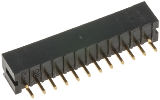 Hirose DF3 Series Straight Through Hole PCB Header, 12 Contact(s), 2 mm Pitch, 1 Row, Shrouded