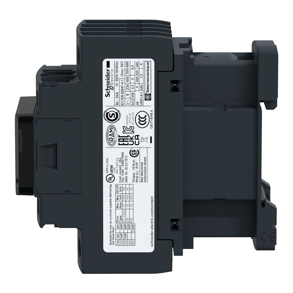 Schneider Electric TeSys D LC1D Contactor, 48 V dc Coil, 4-Pole, 25 A, 2NO + 2NC, 690 V ac/dc