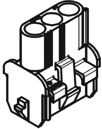 Molex, MLX Female Connector Housing, 3 Way, 1 Row