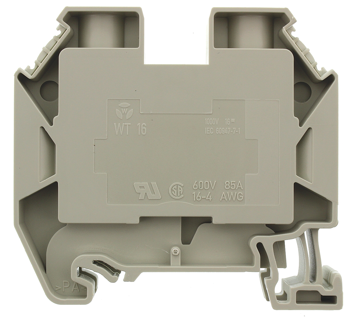 Wieland 58.516.0055.0 WT 16 Series Grey, Single-Level, Screw Termination, ATEX