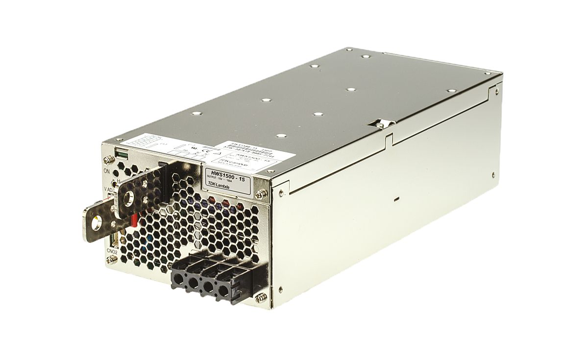 TDK-Lambda Switching Power Supply, HWS1500-15, 15V dc, 100A, 1.5kW, 1 Output, 120 → 330 V dc, 85 → 265 V