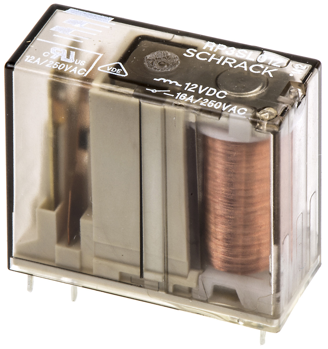 TE Connectivity PCB Mount Non-Latching Relay, 12V dc Coil, 16A Switching Current, SPST
