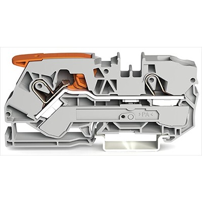 WAGO 2110-1201 TOPJOB S Series Grey, 10mm², 1-Level, Push In Termination, ATEX, IECE