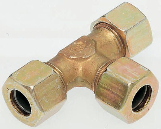 Parker Tee Tube to Tube Male 24° DIN Cone to Male 24° DIN Cone, T12LCF