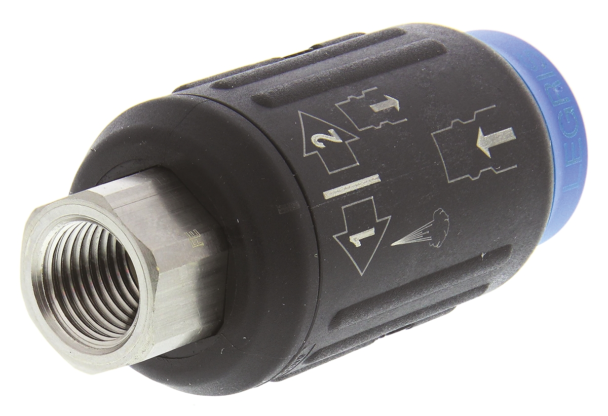 Legris Reinforced Polymer Female Pneumatic Quick Connect Coupling, G 1/4 Female Threaded