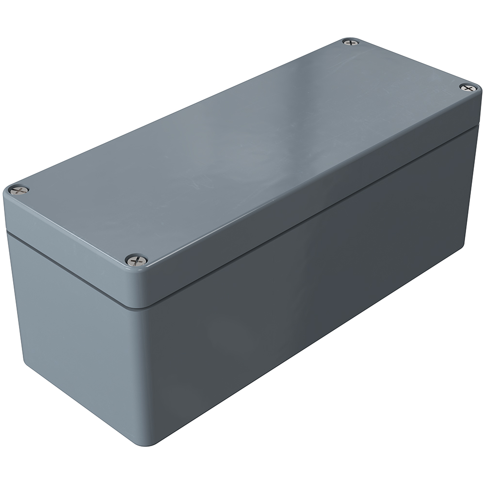Rose Polyester Standard Series Grey Glass Fibre Reinforced Polyester Enclosure, IP66, IK08, Grey Lid, 190 x 75 x 75.5mm