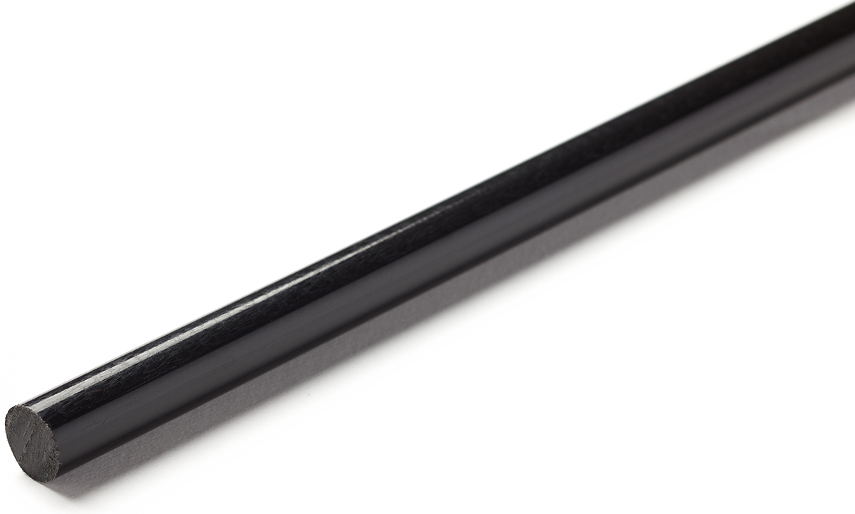 RS PRO Black Nylon Rod, 1m x 20mm Diameter
