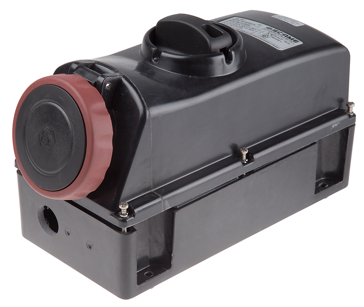 Scame IP66 Red Surface Mount 3P + N + E Power Connector Socket ATEX, IECEx, Rated At 16A, 346 → 415 V