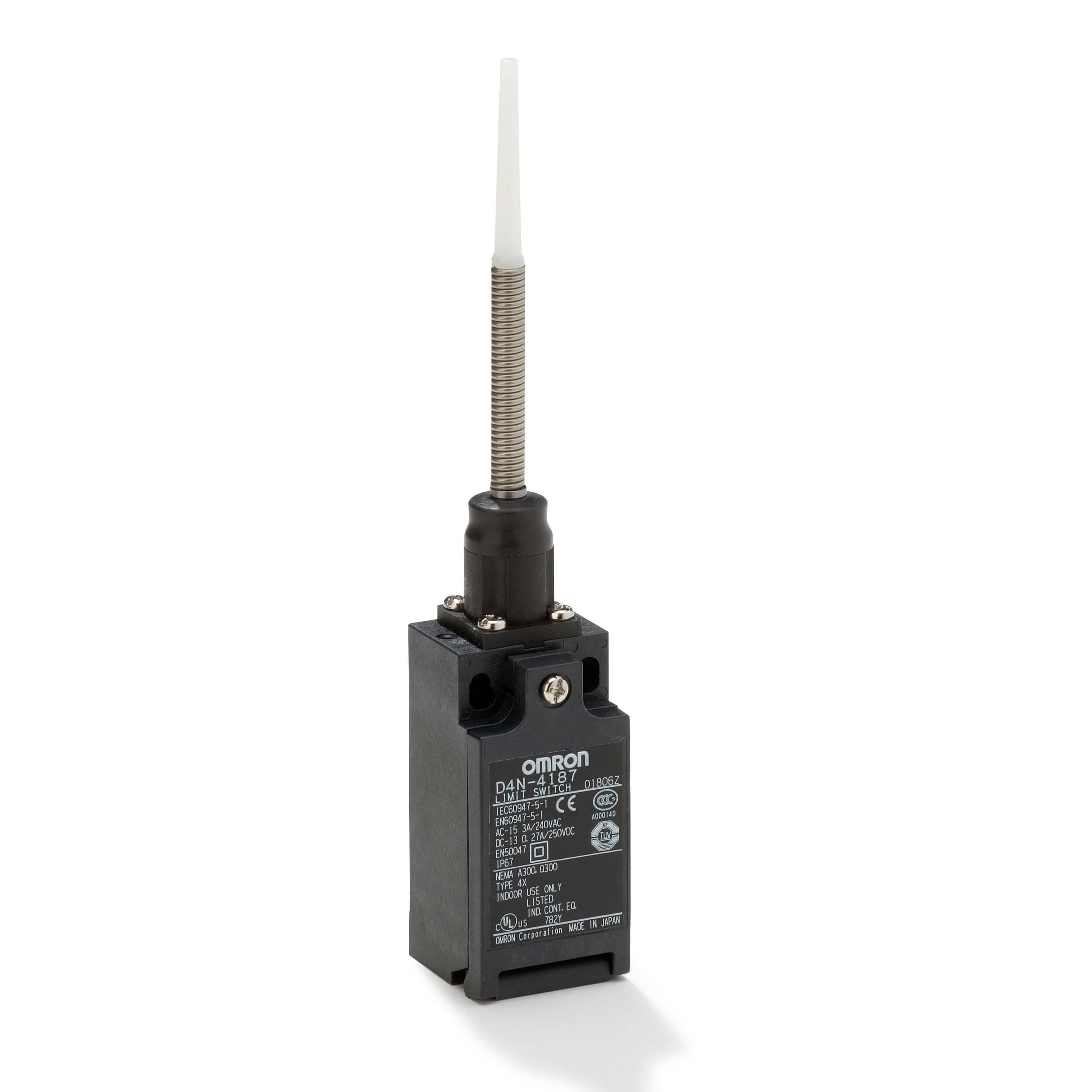 Omron D4N Series Rod Limit Switch, 2NC, IP67, Plastic Housing
