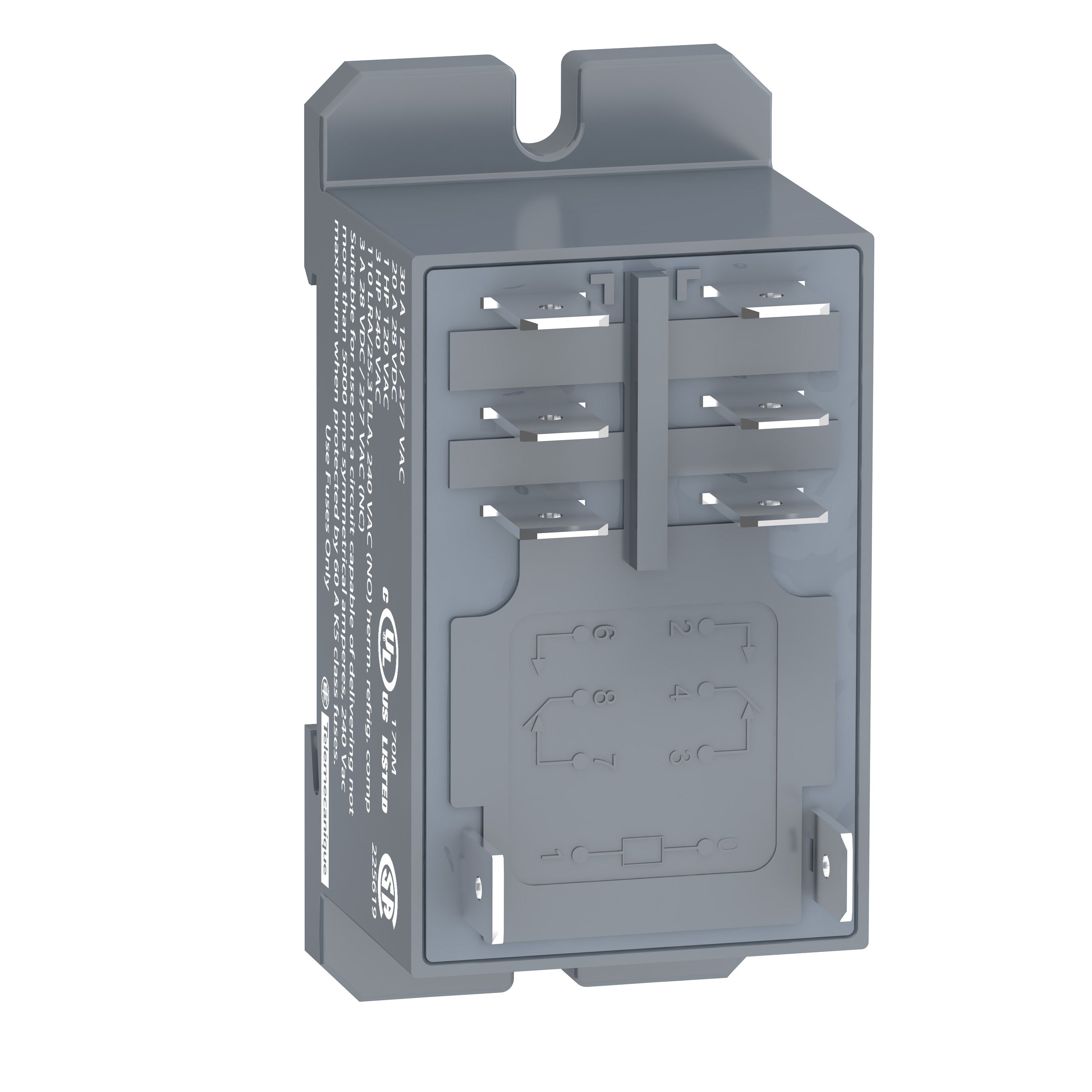 Schneider Electric DIN Rail, Panel Mount Power Relay, 24V ac Coil, 25 A @ 28 V dc, 30 A @ 250 V ac Switching Current,