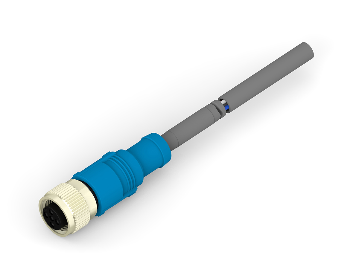 TE Connectivity Female 5 way M12 to Free End Sensor Actuator Cable, 1 m