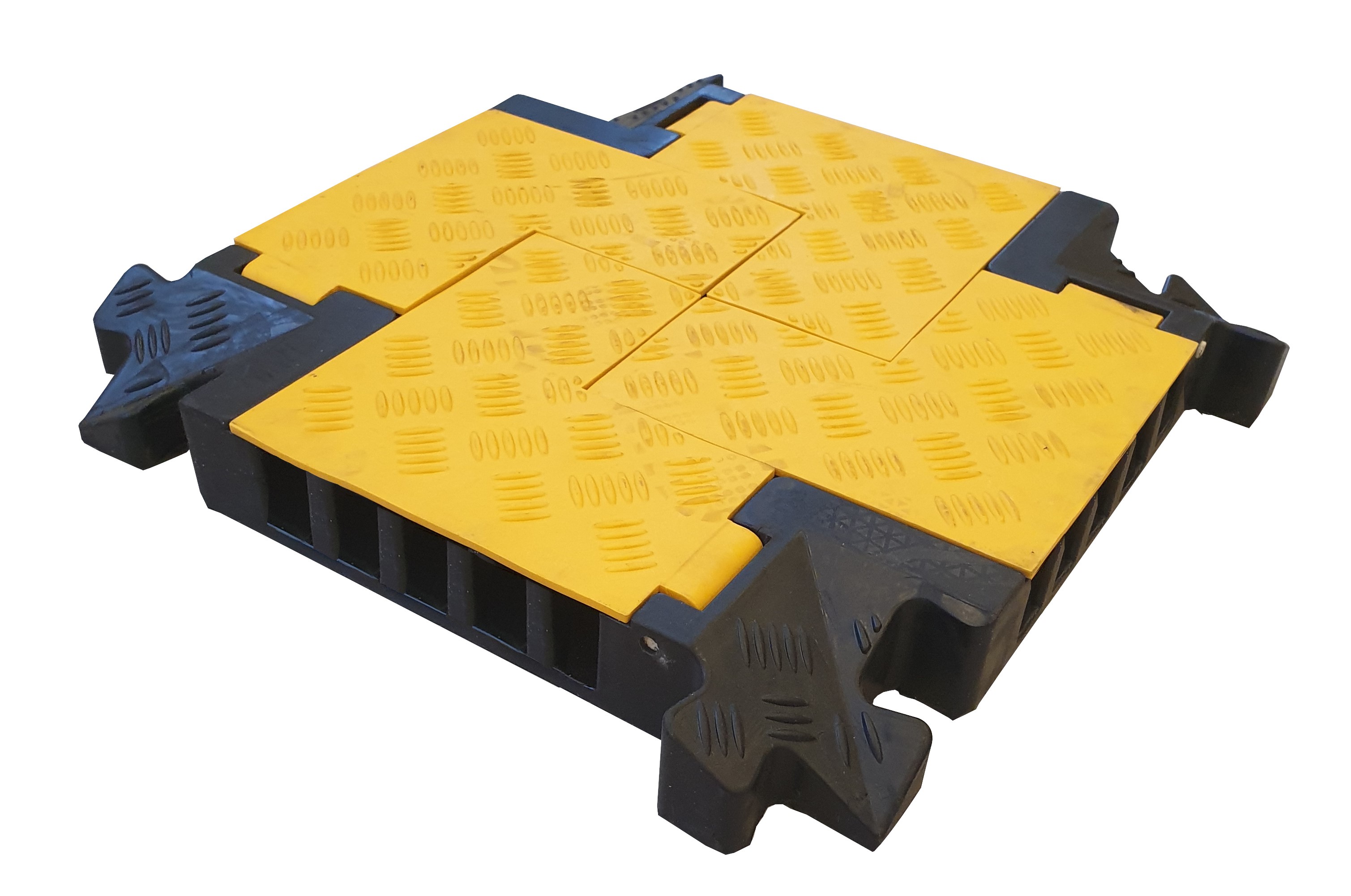 RS PRO 500mm Black/Yellow Cable Cover in Rubber, 34mm Inside dia.