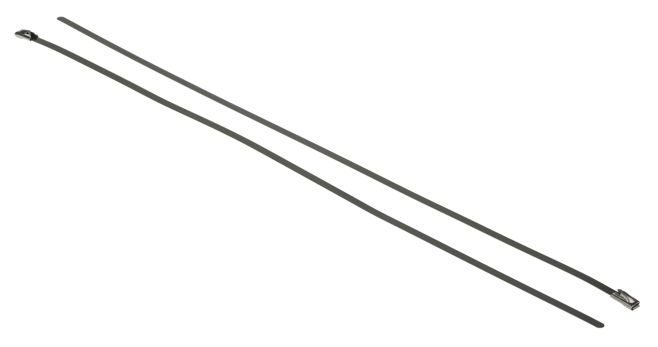 RS PRO Cable Tie, Roller Ball, 360mm x 4.6 mm, Metallic 316 Stainless Steel, Pk-100