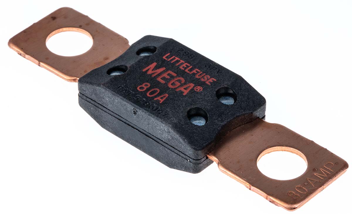 Littelfuse 80A Red Bolt Down Car Fuse, 32V dc