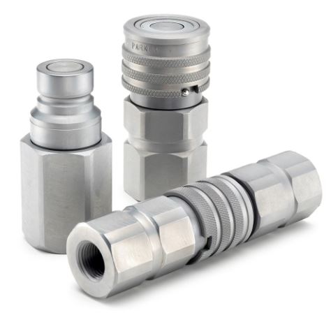 Parker Steel Female Hydraulic Quick Connect Coupling, G 3/8 Female