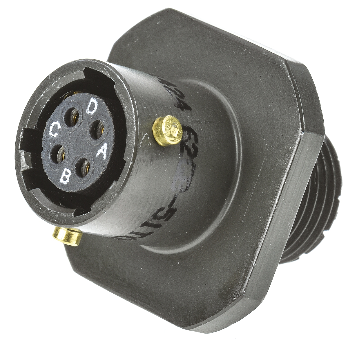 Amphenol Limited, 62GB 4 Way Cable Mount MIL Spec Circular Connector Receptacle, Socket Contacts,Shell Size 8, Bayonet