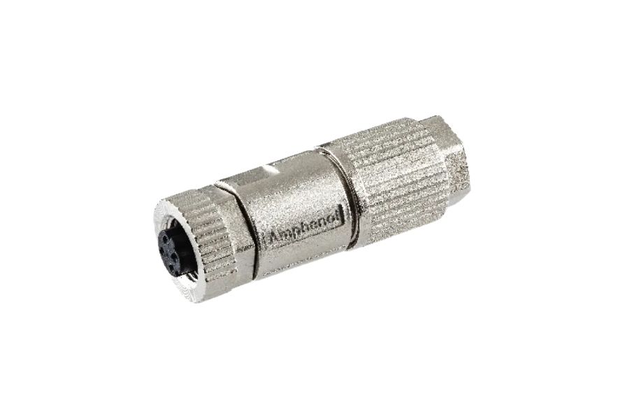 Amphenol Industrial Industrial Circular Connector, 4 Contacts, Cable, M12 Connector, Socket, Female, IP68, MSDS Series