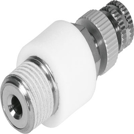 Festo VFFK Nickel Plated Brass 10bar Pneumatic Silencer, Threaded, R 1/4