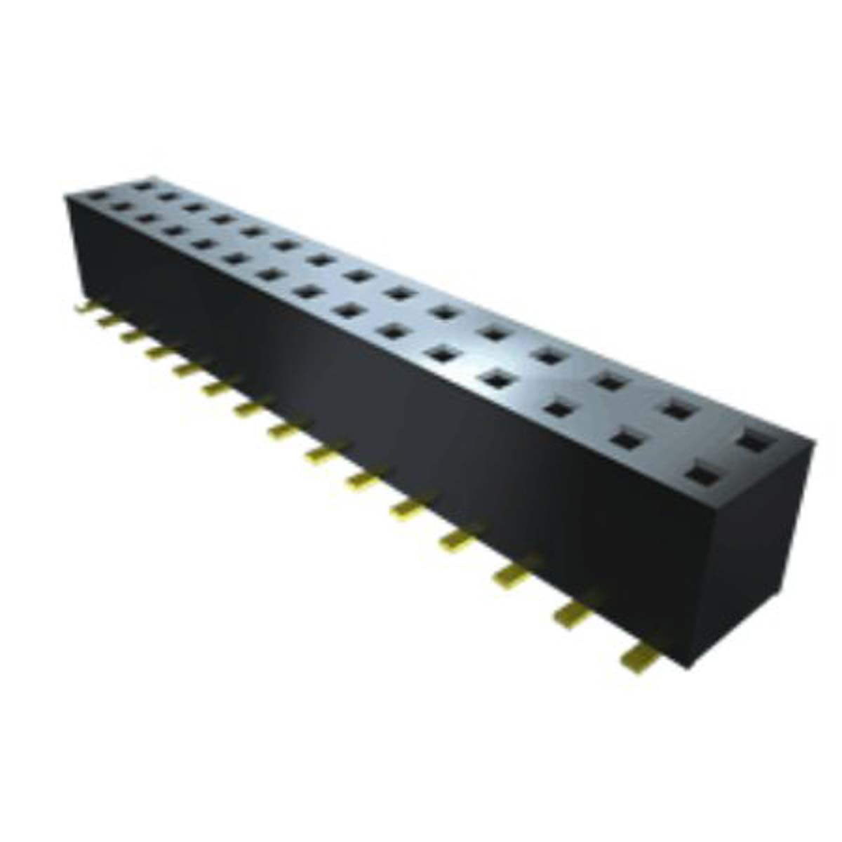 Samtec TLE Series Right Angle Surface Mount PCB Socket, 24-Contact, 2-Row, 2mm Pitch, Solder Termination