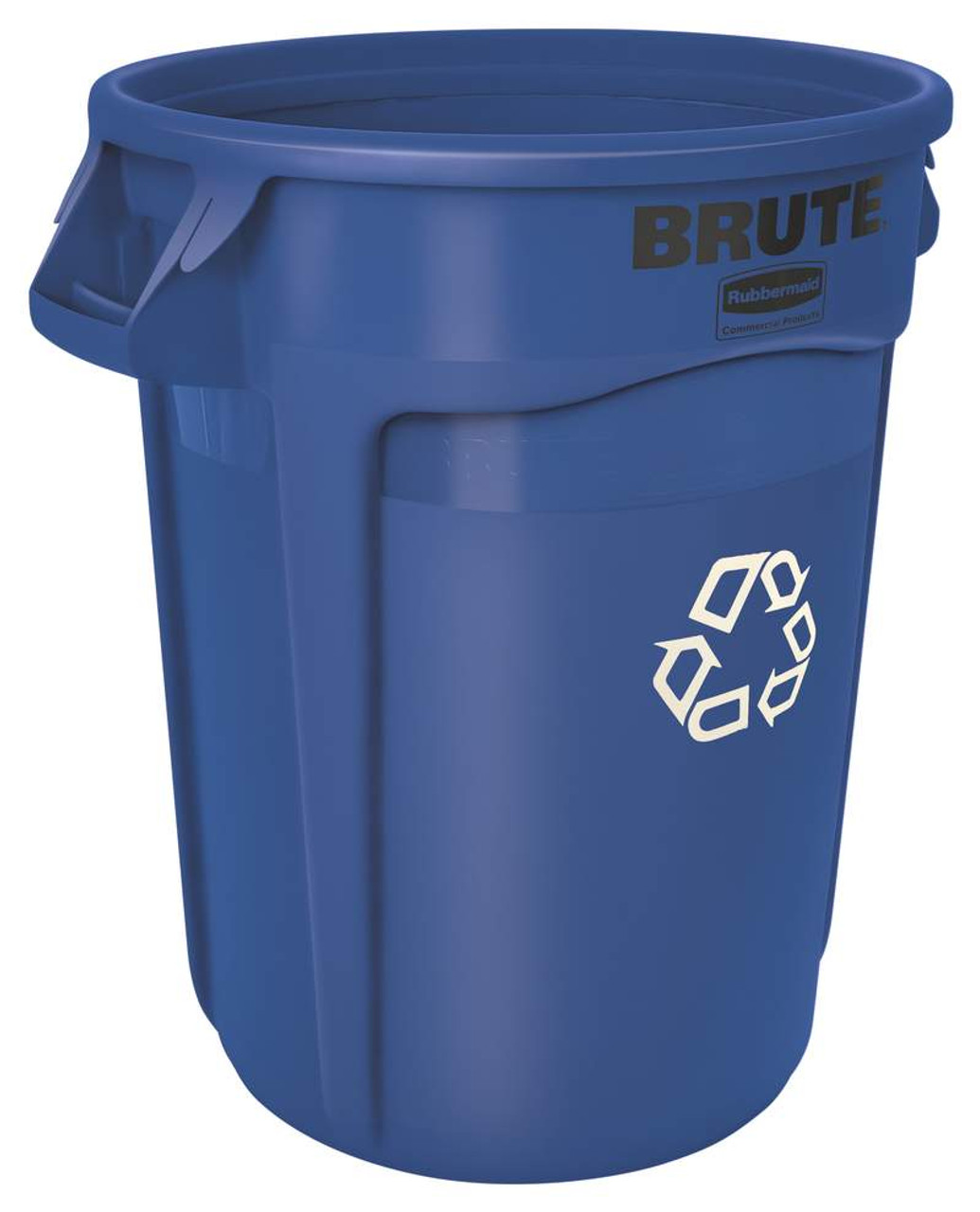 Rubbermaid Commercial Products Brute Vented 32gal Blue Snap-On Polypropylene Waste Bin