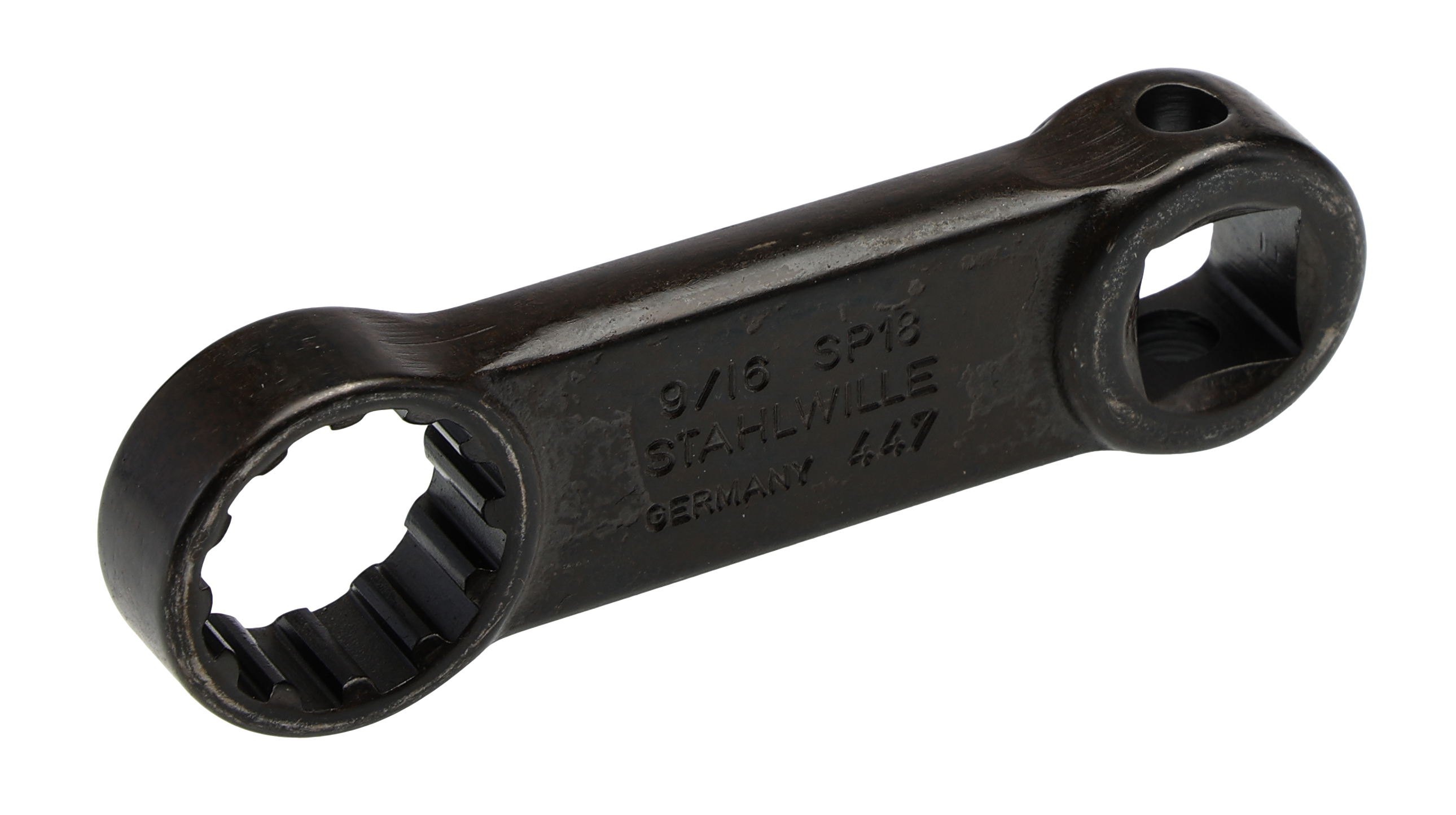 STAHLWILLE 447A series Series Square Spline Drive Adaptor, 50.8 mm, 21 x 9.2 / 19 x 11mm Insert, Gunmetal Finish