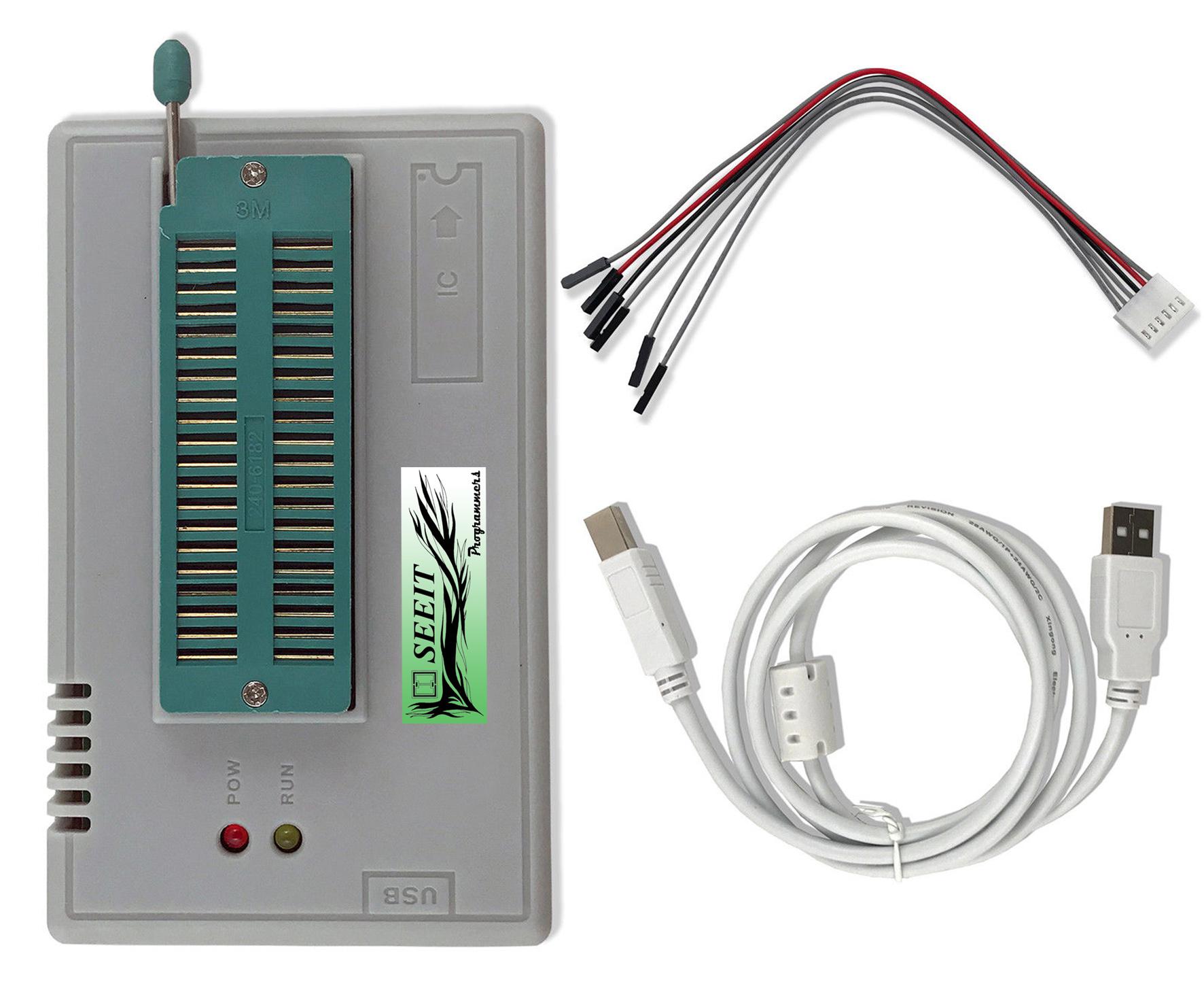 Seeit MINIPRO-TL866A, Universal Programmer for EEPROM, EPROM, Microcontrollers, SPI FLASH, ZIF40 Socket and ICSP Cable