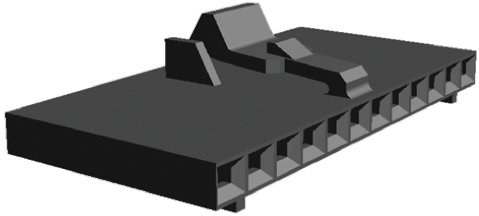 TE Connectivity, AMPMODU MTE Female Connector Housing, 2.54mm Pitch, 12 Way, 1 Row