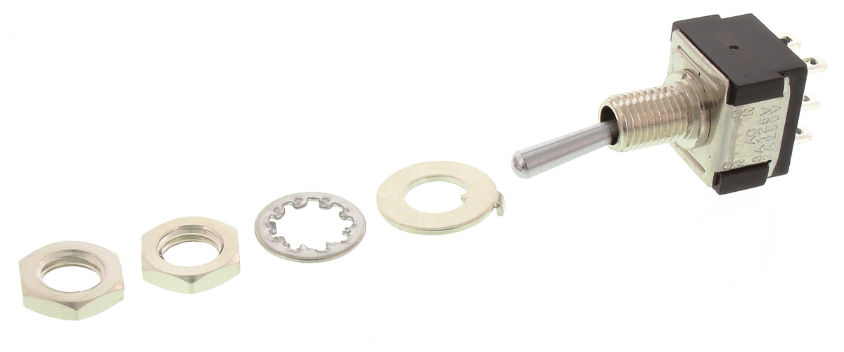 KNITTER-SWITCH Toggle Switch, Panel Mount, On-On, DPDT, Solder Terminal