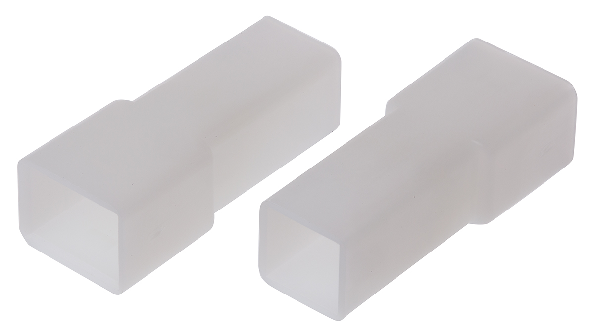 TE Connectivity, AMP FASTIN-FASTON 1 Way Nylon 66 Crimp Terminal Housing, 6.35mm Tab Size, Natural