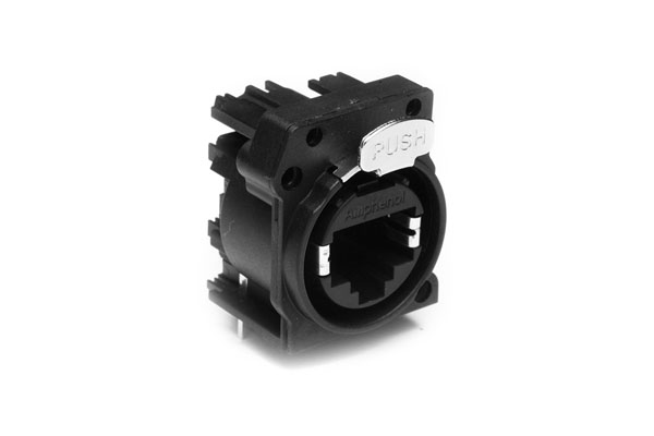 Amphenol Industrial Panel Mount XLR Connector, Horizontal, Female, IP40, 125 V ac, 8 Way, Gold Plating