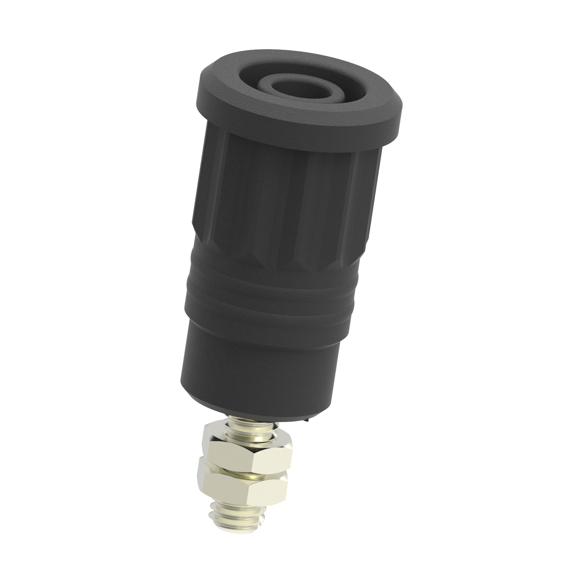 Electro PJP Black Female Banana Socket, 4 mm Connector, Press Fit Termination, 36A, 1kV, Nickel Plating