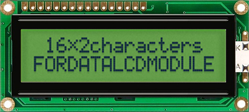 Fordata FC1602G01-RNNYBW-66SE FC Alphanumeric LCD Graphic Display, Green, Yellow on, 2 Rows by 16 Characters, Reflective