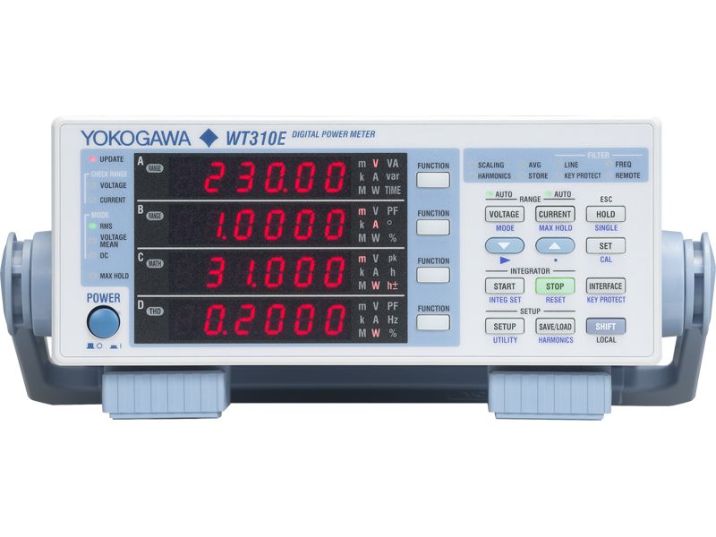 Yokogawa WT310EH-Q-C1 Power Meter, 24kW max, 40A ac max, 40A dc max, 600V dc max