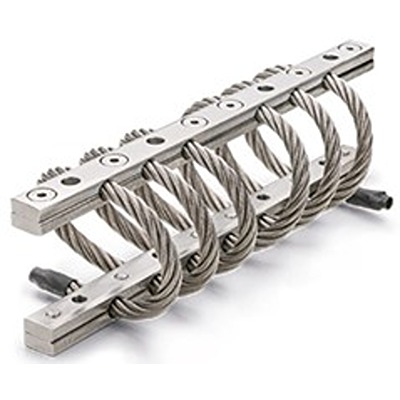 RS PRO Rectangular M6mm Anti Vibration Mount, Wire Rope Isolator with 100daN Compression Load