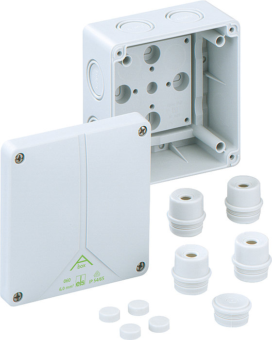 Spelsberg White Polypropylene Junction Box, IP66, 127 x 127 x 70 mm