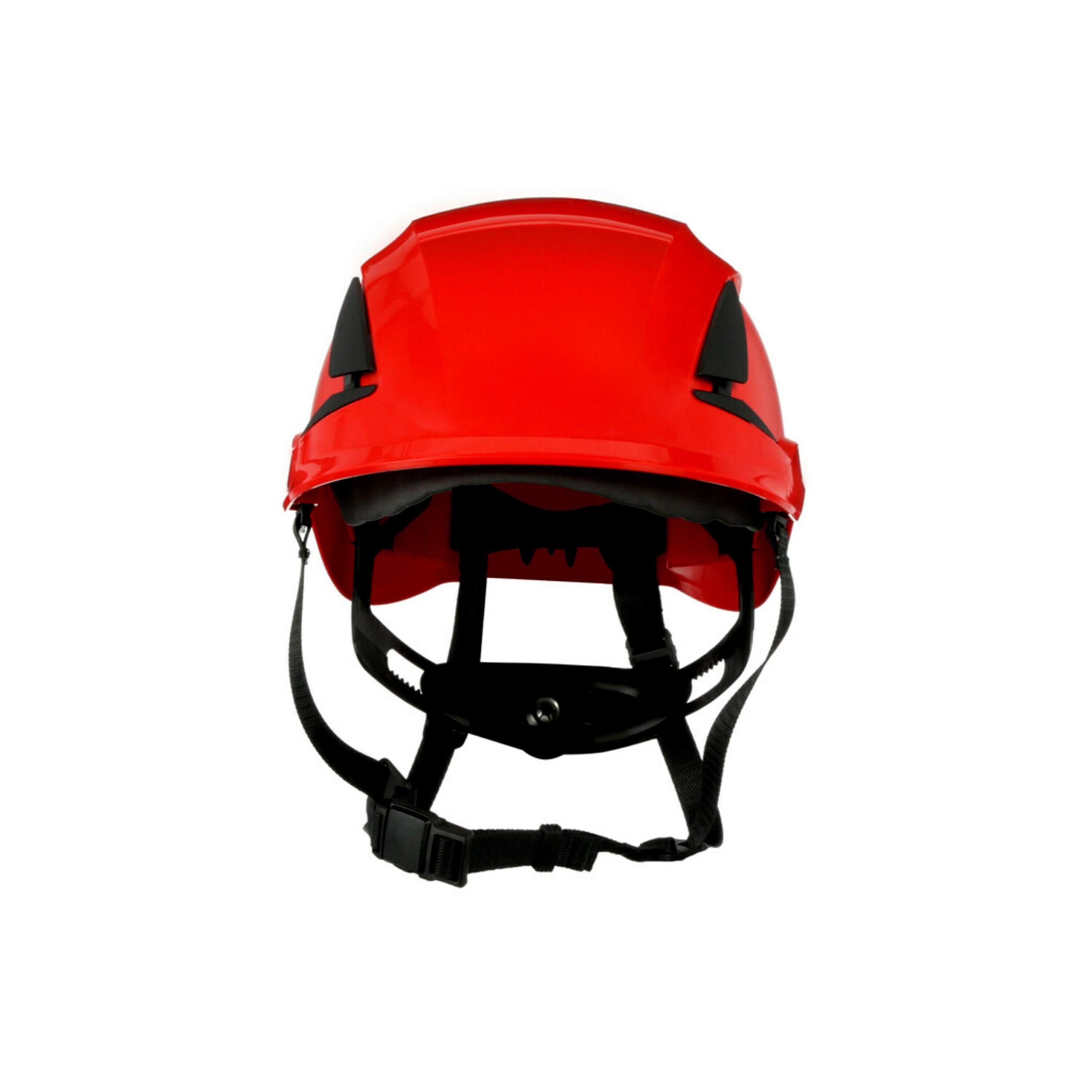 3M X5005VE Red Hard Hats with Chin Strap, Adjustable, Ventilated