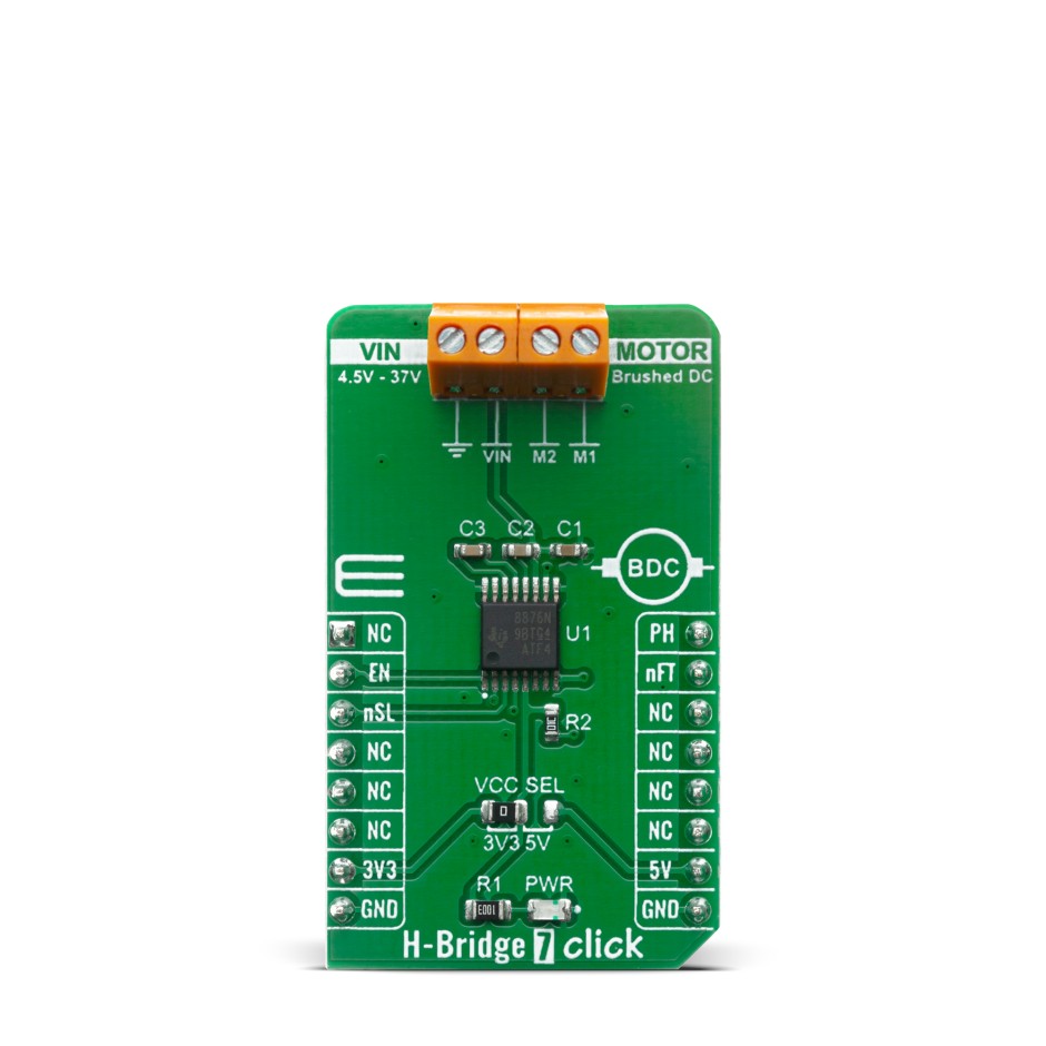 MikroElektronika H-BRIDGE 7 Click Power Management for DRV8876N for DRV8876N