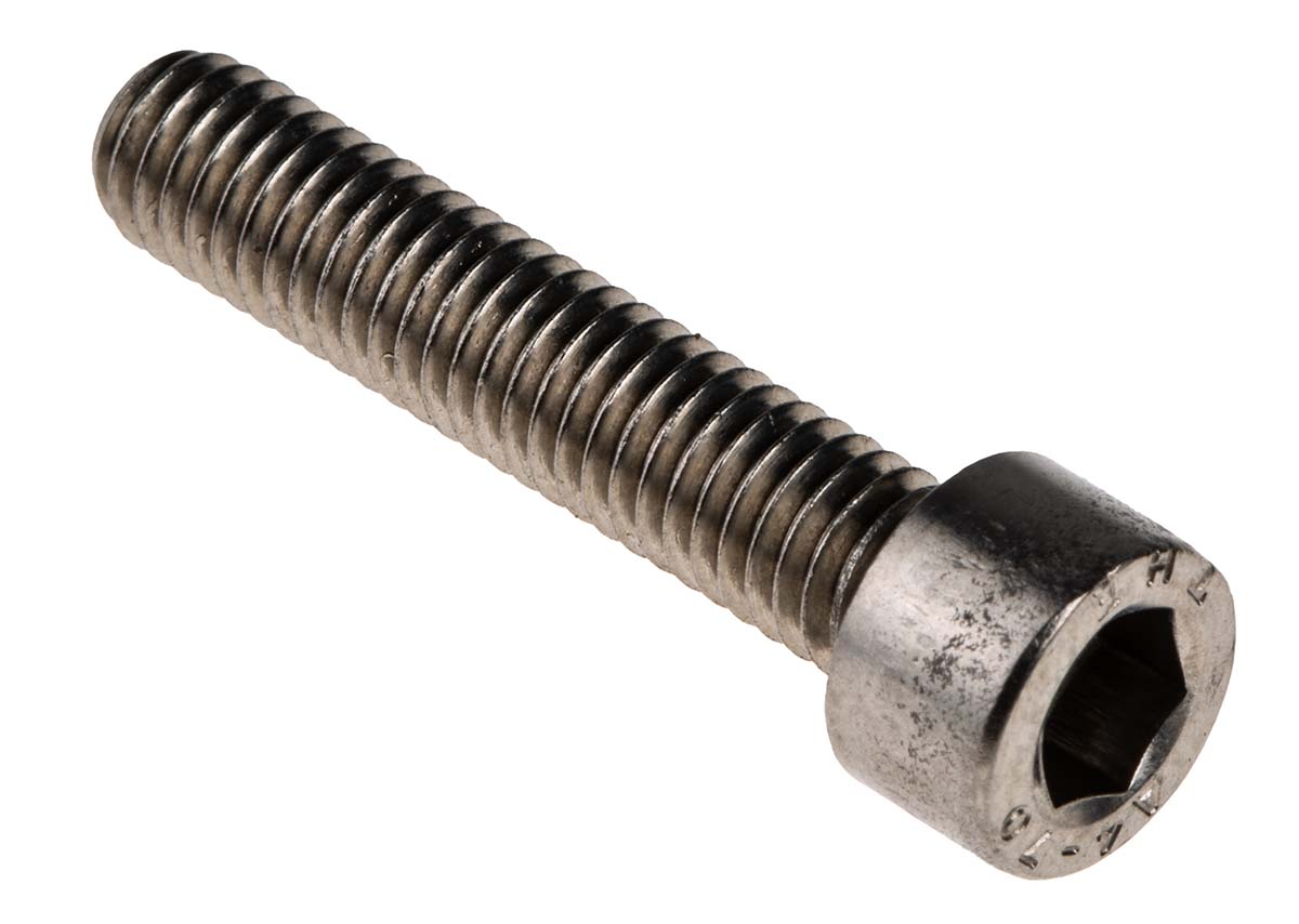 RS PRO Stainless Steel Hex Socket Cap Screw, DIN 912, M6 x 30mm