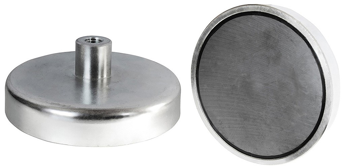 Eclipse Pot Magnet 6mm Threaded Hole Samarium Alloy, 0.5kg Pull