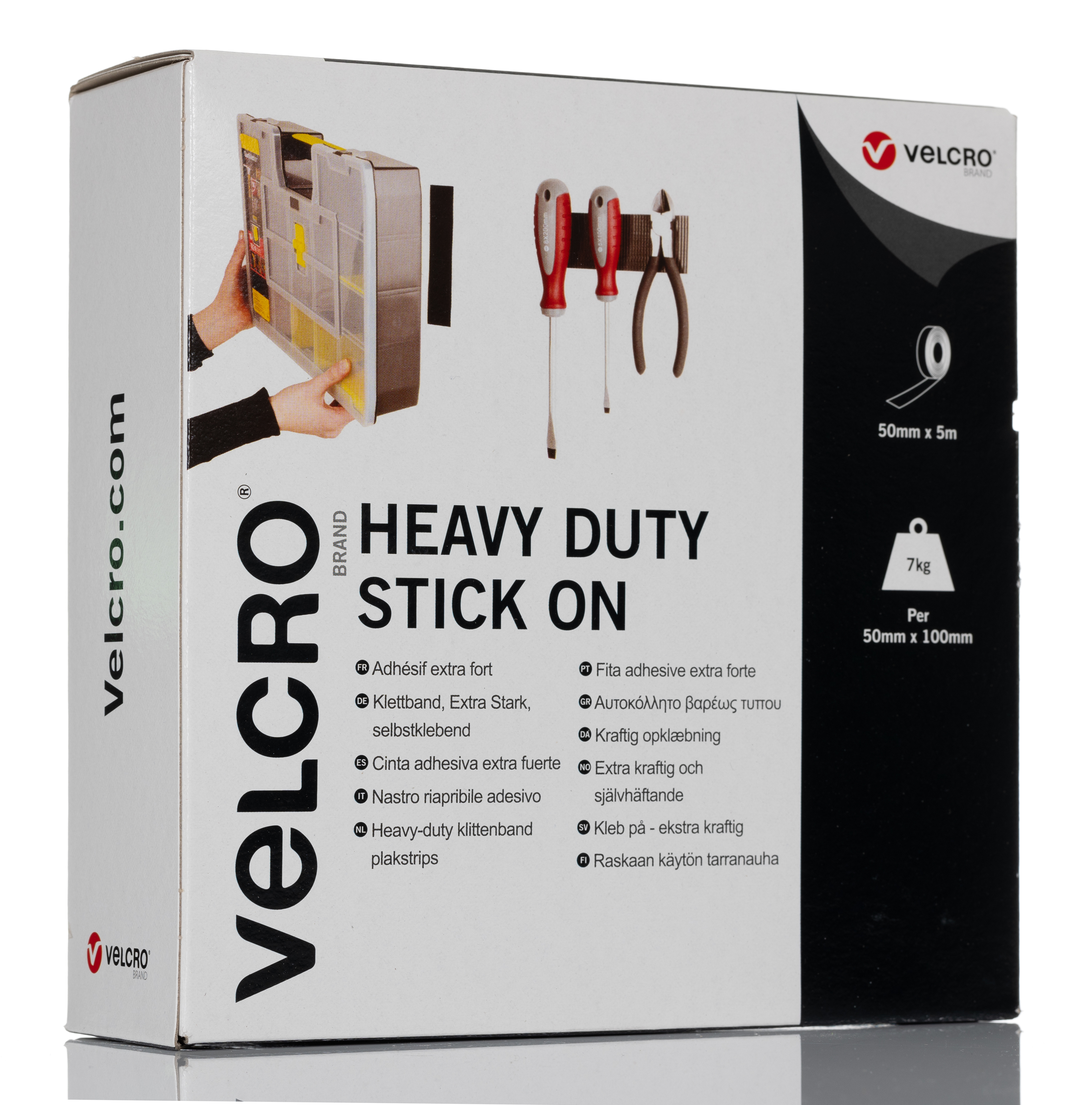 Velcro Black Hook & Loop Tape, 50mm x 5m