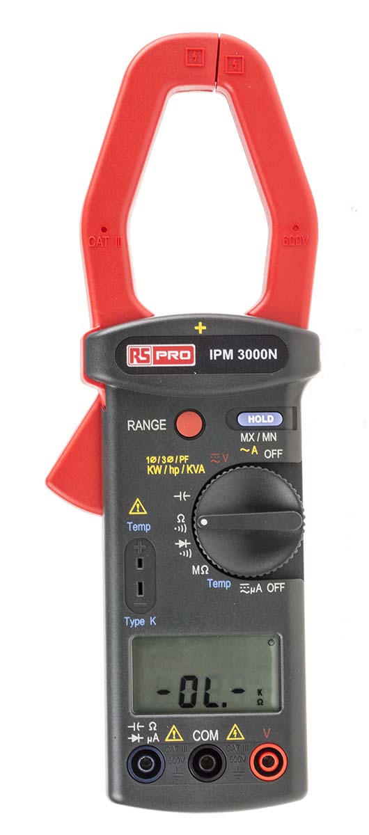 RS PRO IPM3000N Clamp Meter, Max Current 999.9A ac With RS Calibration
