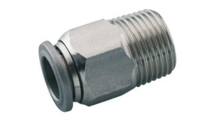 Norgren, R 1/4 Male to Push In 10 mm, Threaded-to-Tube Connection Style