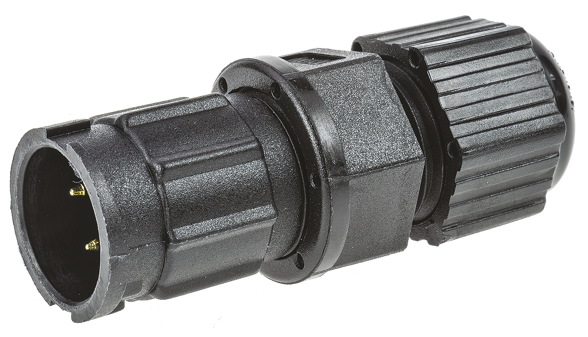 Amphenol Industrial Circular Connector, 3 Contacts, Cable, Standard Connector, Plug, Male, IP67, Ceres Series