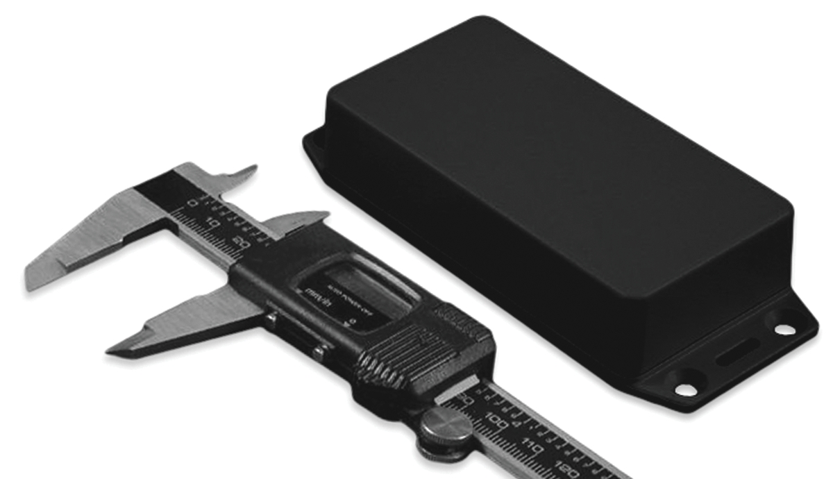 Hammond 1591 Series Black ABS Enclosure, IP54, Flanged, Black Lid, 99 x 51 x 20mm