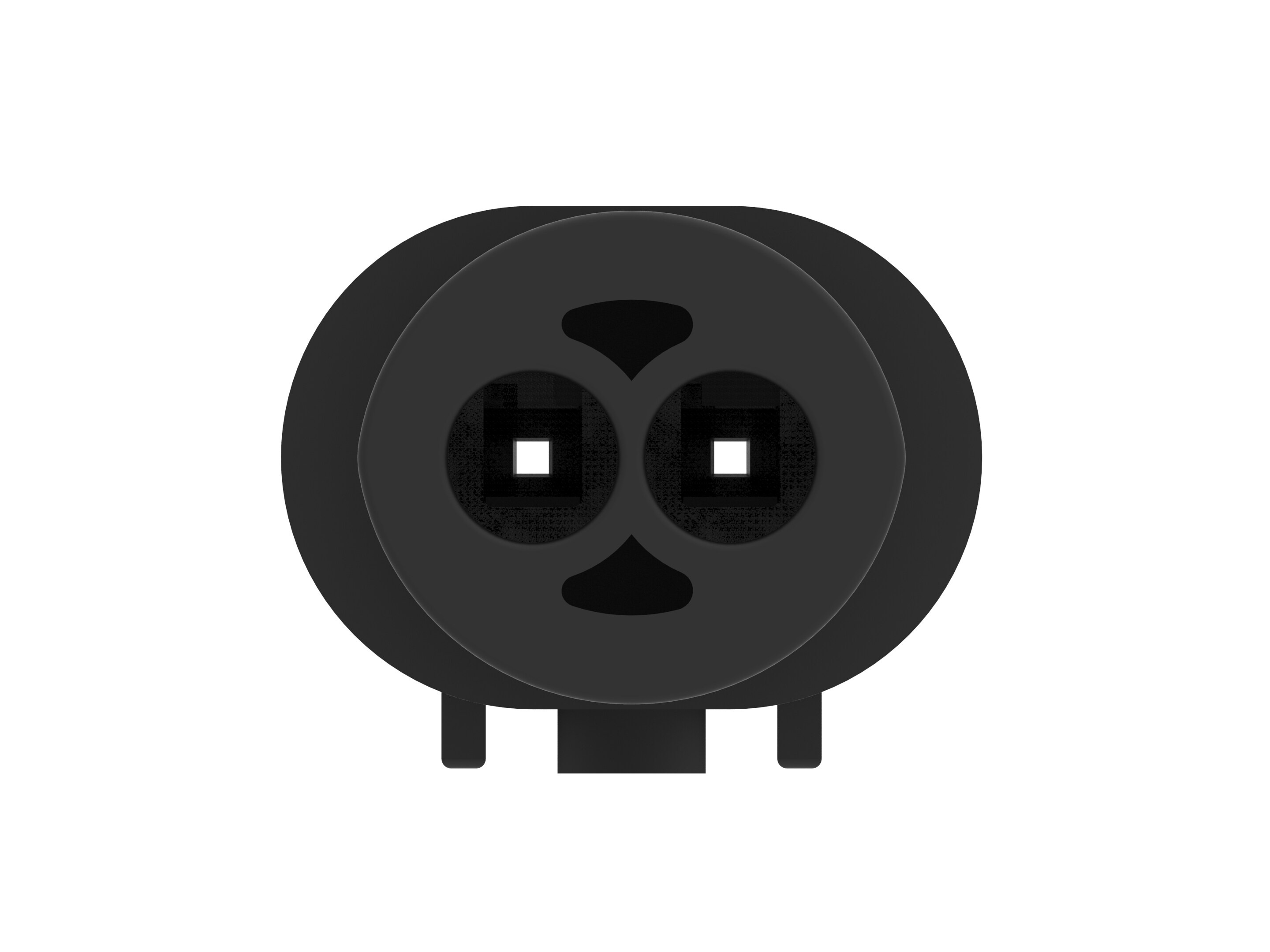 TE Connectivity, MQS Connector Housing Plug Black Cable Mount 2 Way, Wire Termination 1-967570-1