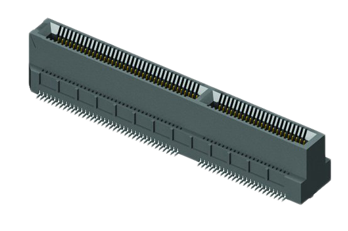 Samtec MEC6-DV Series Vertical Female Edge Connector, Surface Mount, 20-Contacts, 0.635mm Pitch, 2-Row, Solder